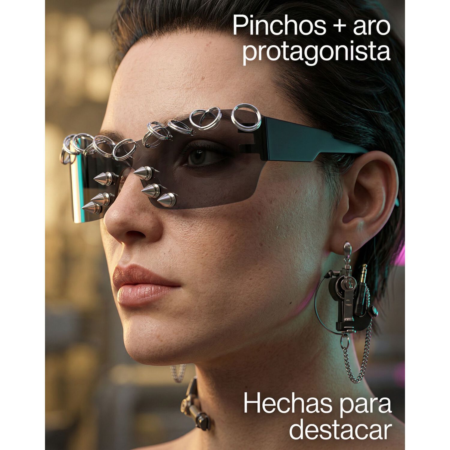 Lentes Retro Urbanos Kpop Steampunk Futuristas Hombre Electr image number 24.0