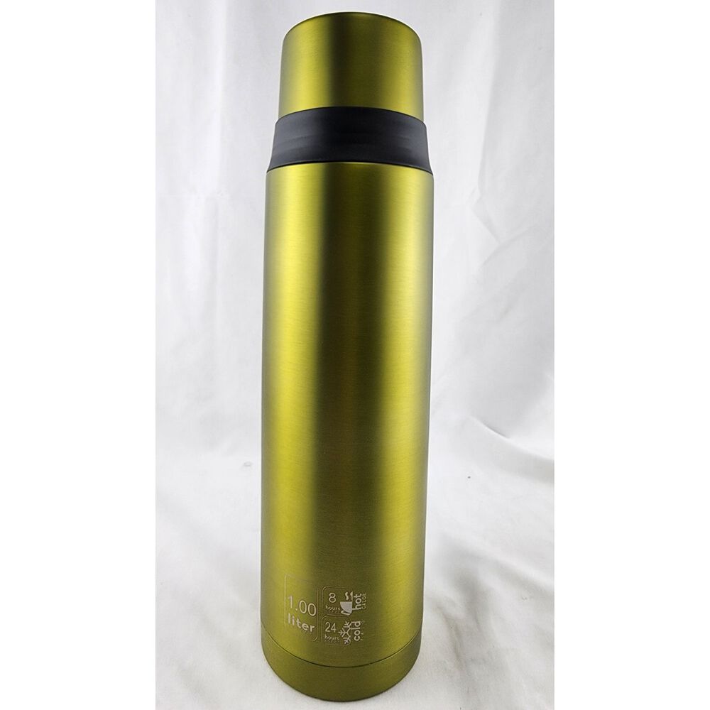 Termo Mega Slim Iv 1l Acero Inoxidable Te Cafe Outdoor Verde image number 1.0