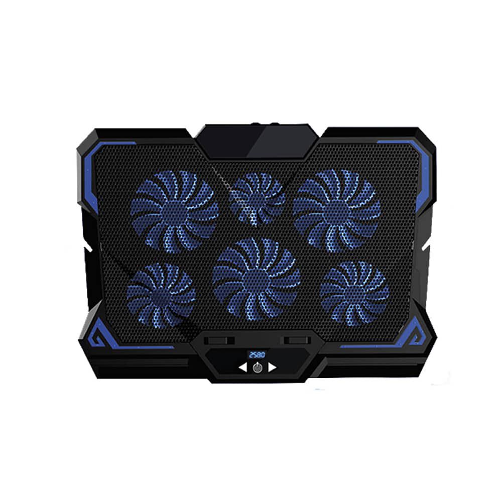 Ventilador Notebook Gamer Cooling Pad 6 Aspas Pro Rx0025 Negro Azul image number 1.0