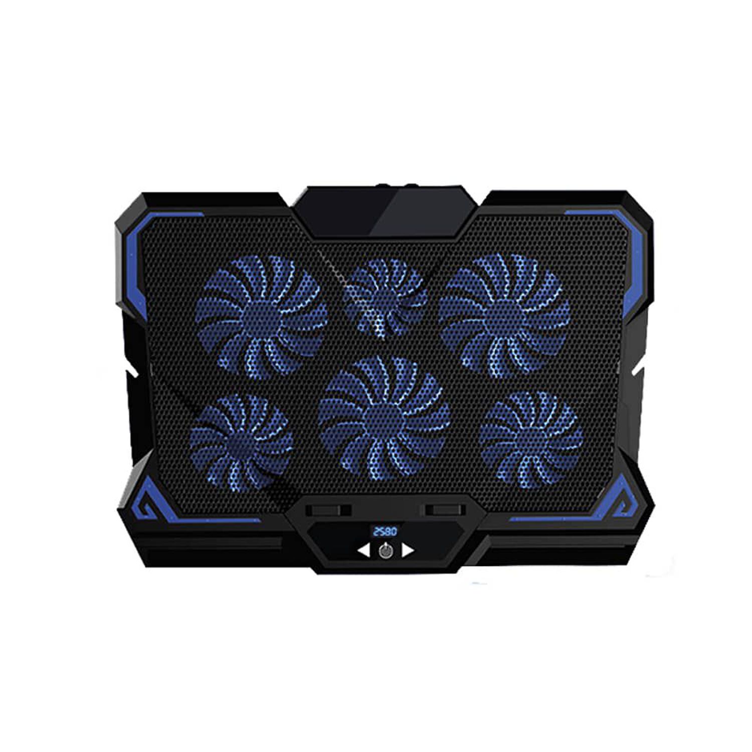 Ventilador Notebook Gamer Cooling Pad 6 Aspas Pro Rx0025 Negro Azul image number 1.0