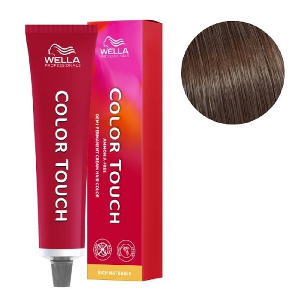 Tinte Para Cabello Wella Color Touch 6/37 Rubio Oscuro Dorado Marron 60ml image number 2.0
