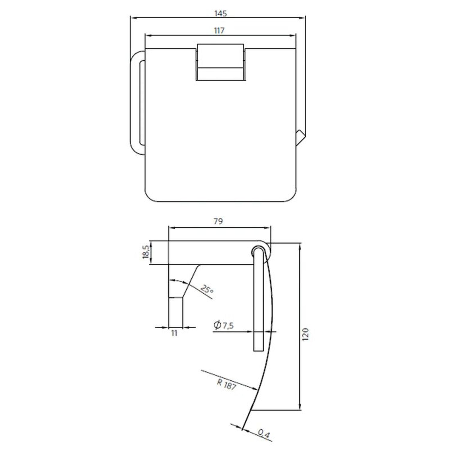 Stretto Porta Papel Niquel Dessin image number 5.0