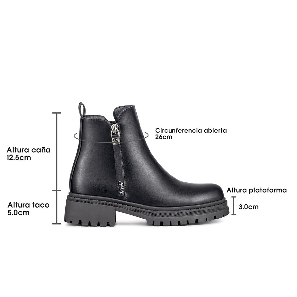 Botin Casual Mujer Eco Cuero Plataforma Vintage Weide Zs67 image number 6.0