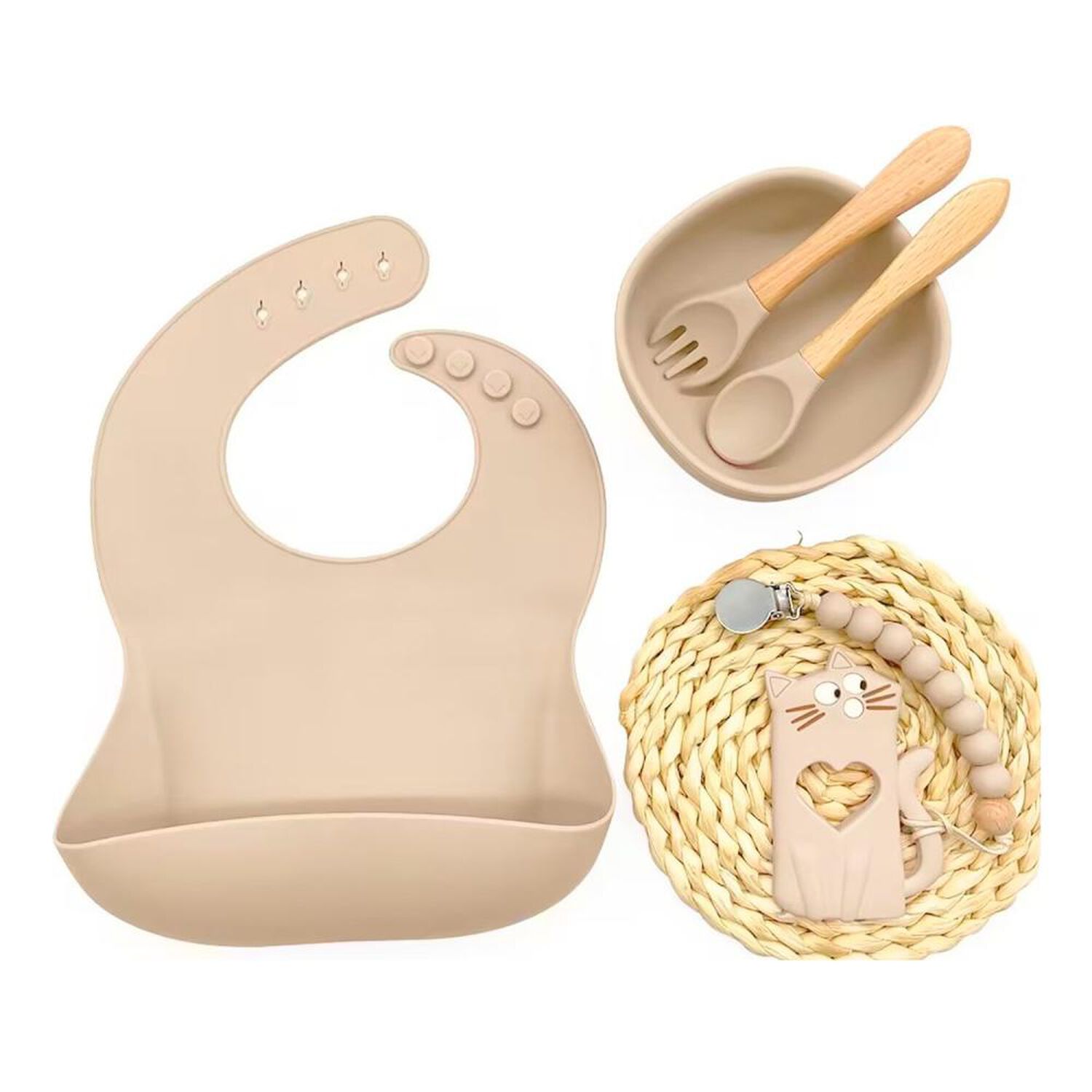 Set Alimentaci&oacute;n Bebesit March Silicona Beige image number 0.0