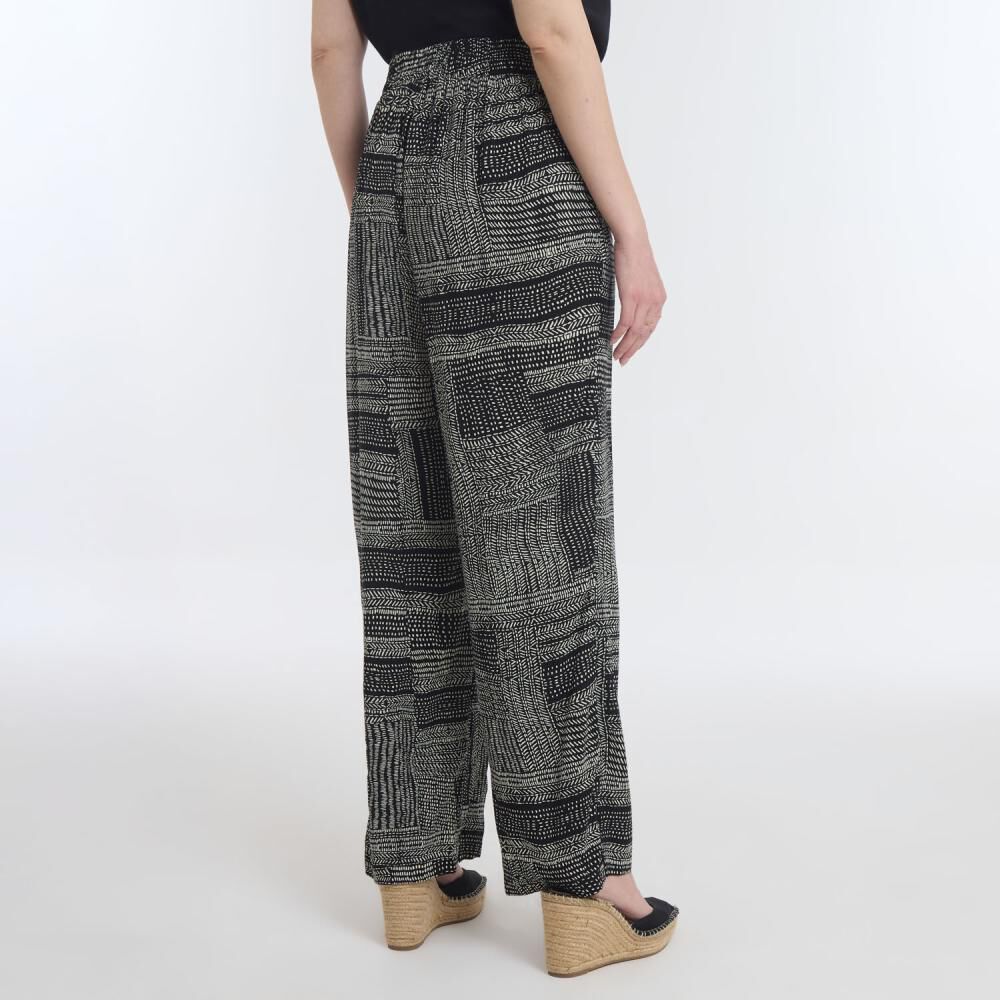 Pantal&oacute;n Full Print Tiro Medio Palazzo Mujer Geeps image number 3.0