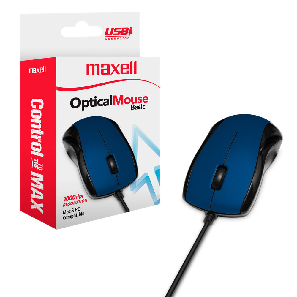 Mouse Usb Optico Maxell Mowr-101 Sensor 1000dpi Ergonomico image number 0.0