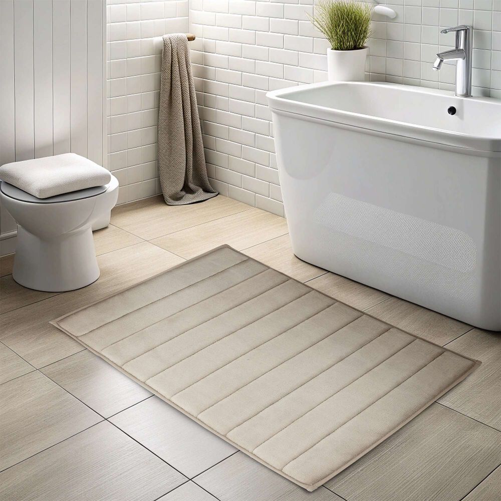 Alfombra De Ba&ntilde;o Nautica Home 50x80cm Coralina Ultra Suave Marfil image number 1.0