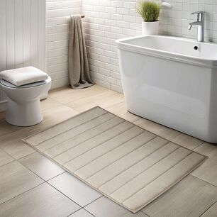 Alfombra De Ba&ntilde;o Nautica Home 50x80cm Coralina Ultra Suave Marfil