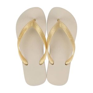 Sandalia Mujer Beige/dorado Classica Ipanema