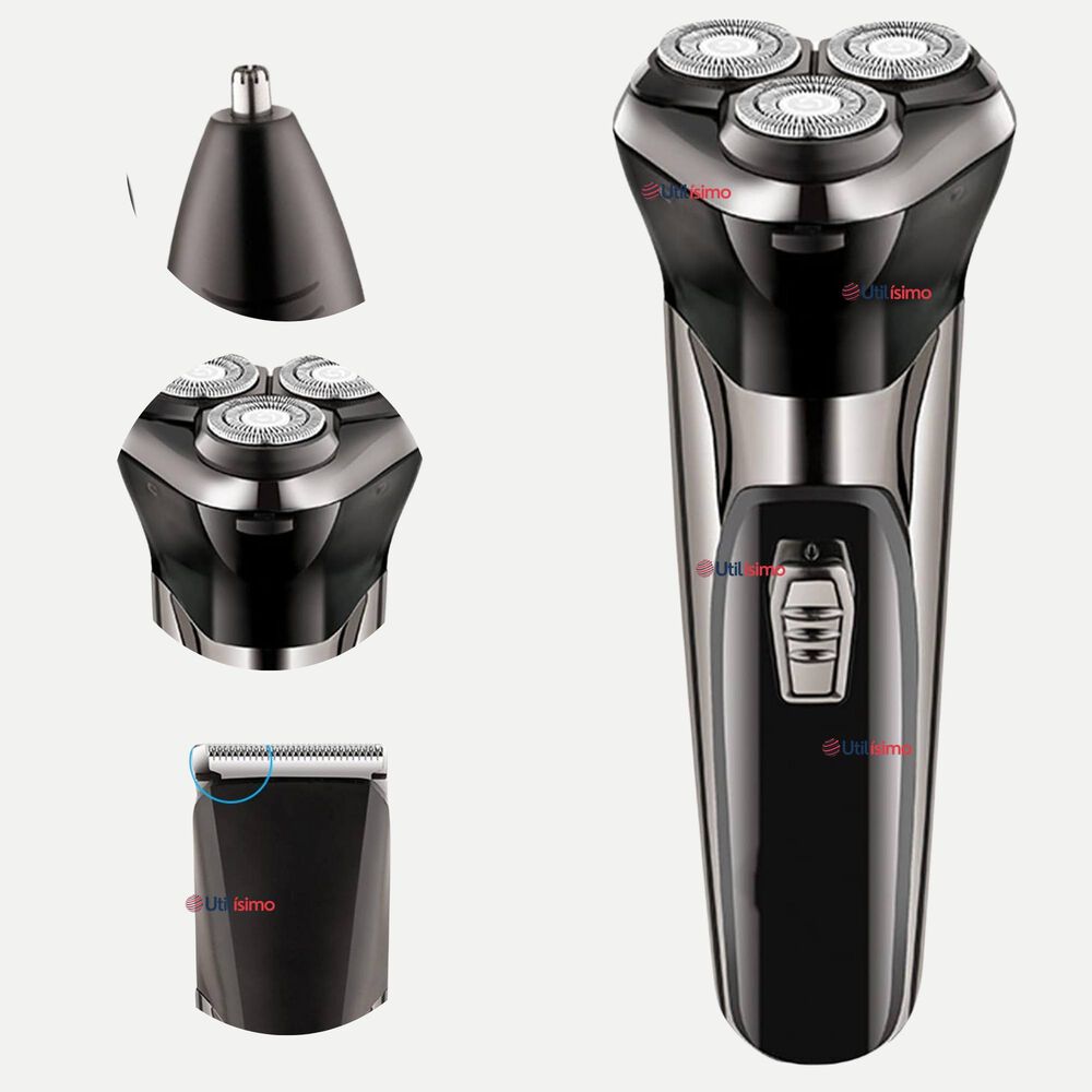 Máquina De Afeitar 3 En 1 Recargable Inalámbrica Usb Color Plateada image number 0.0