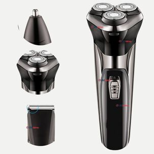 Máquina De Afeitar 3 En 1 Recargable Inalámbrica Usb Color Plateada