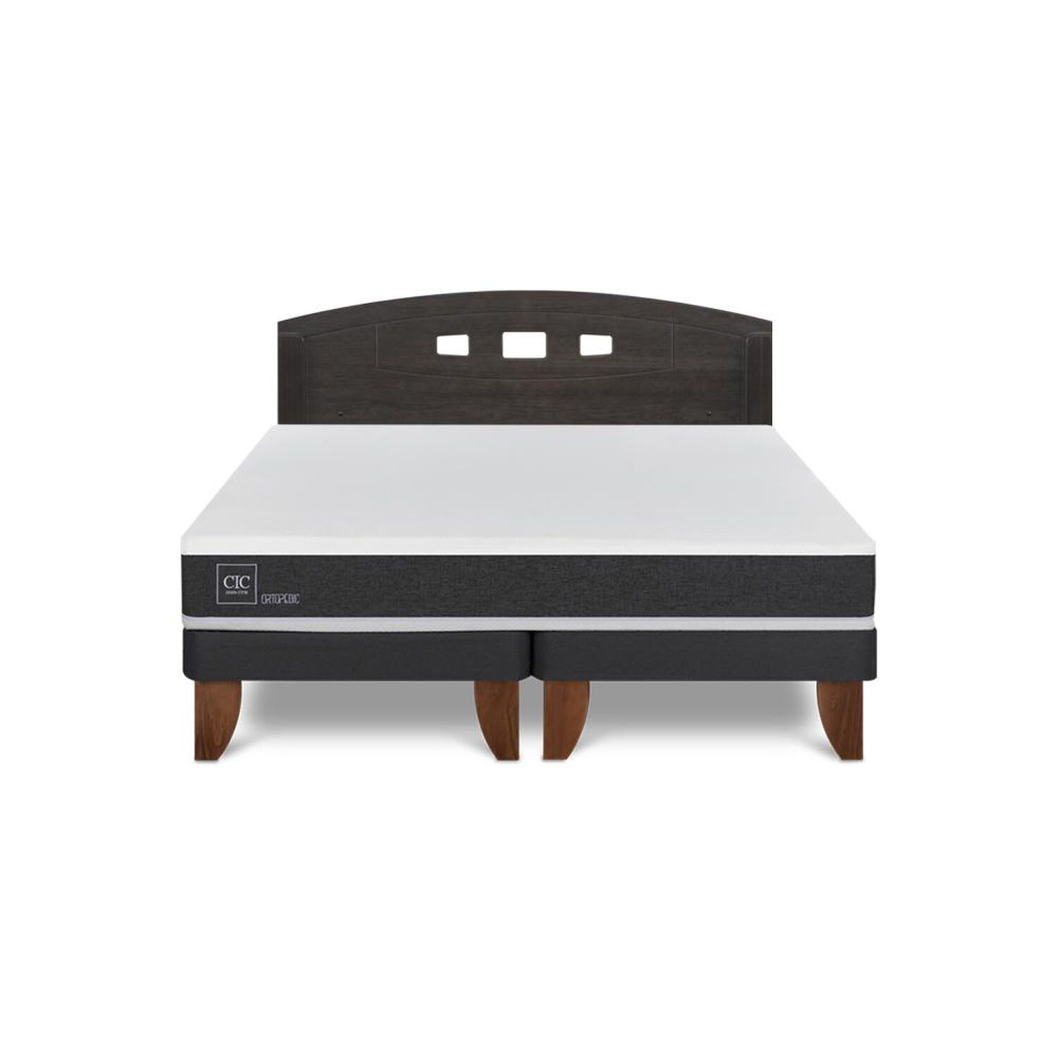 Cama Europea Cic Ortopedic / 2 Plazas / Base Dividida + Respaldo image number 0.0