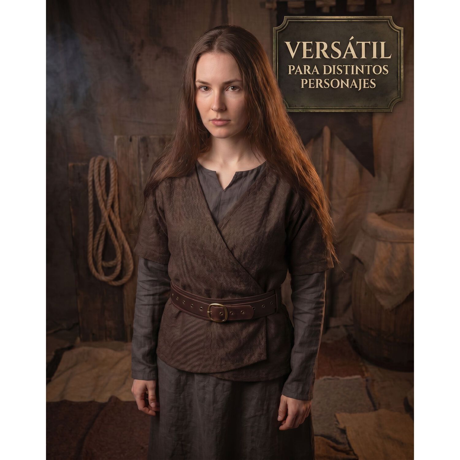 Cinturon Vikingo Medieval De Cuero Pu Accesorio Cosplay image number 34.0