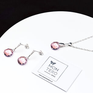 Conjunto Gracia Cristales Genuinos Light Rose
