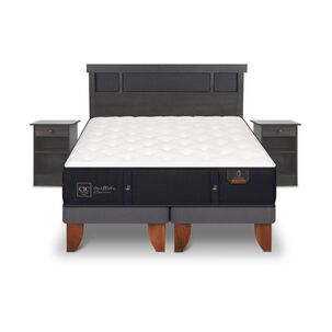 Cama Europea Cic Premium / 2 Plazas / Base Dividida + Set De Maderas