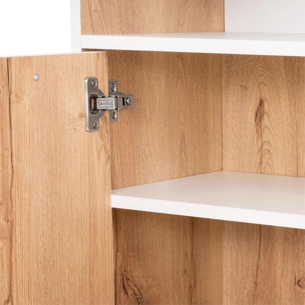 Escritorio En L Esquinero 72,5x130x120 Caf&eacute; Claro Y Blanco image number 5.0