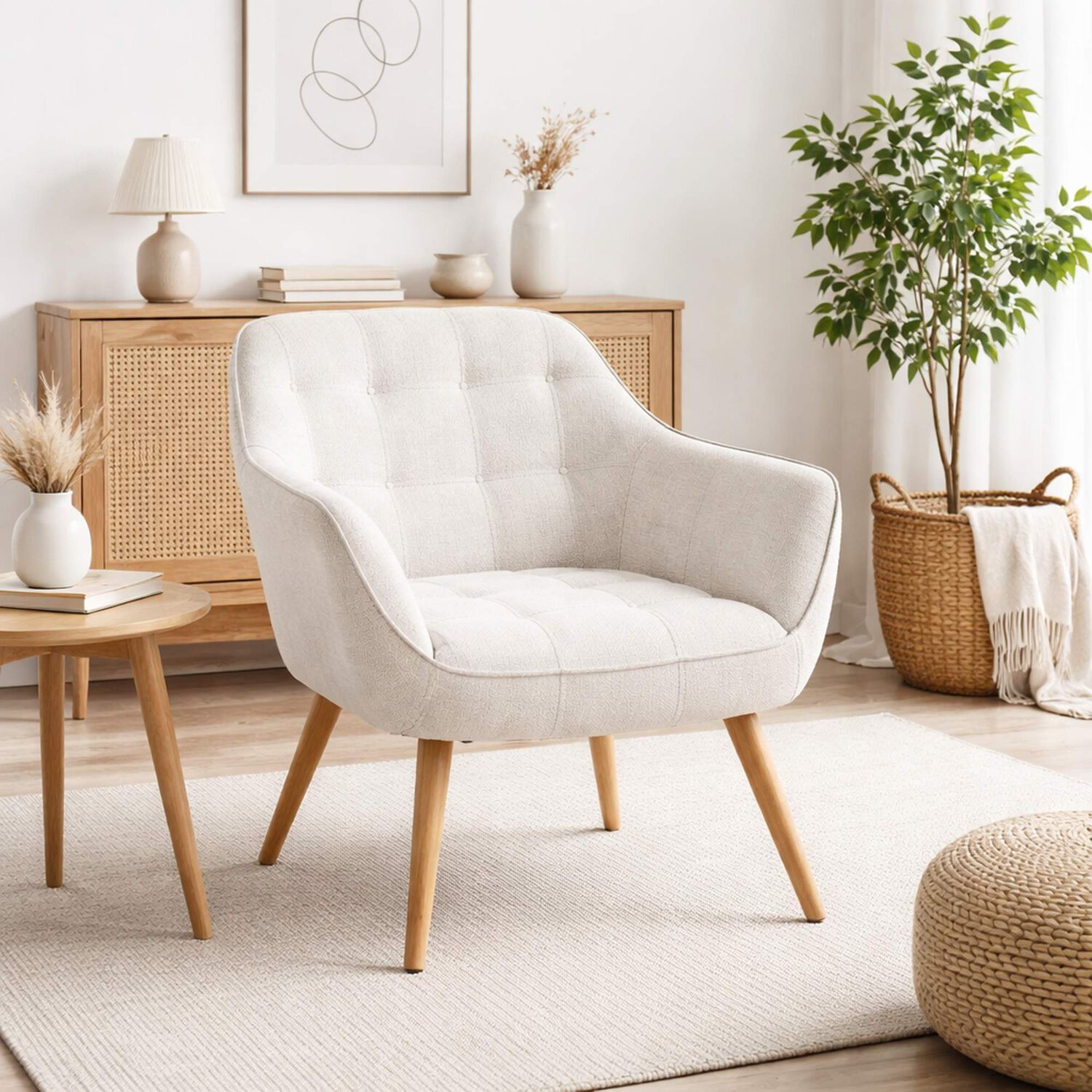 Butaca Decorativa Velvet Chic - Beige image number 2.0
