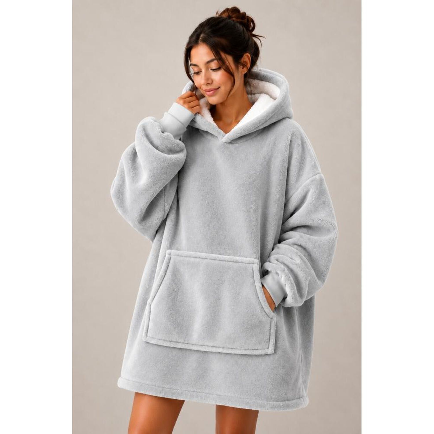 Poleron Felpa Capucha Manta Polar Invierno Unisex Talla Unic image number 12.0