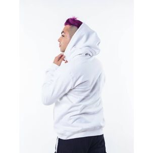 Poleron Blanco Canguro Hombre Relaxed Fit Para Estampar