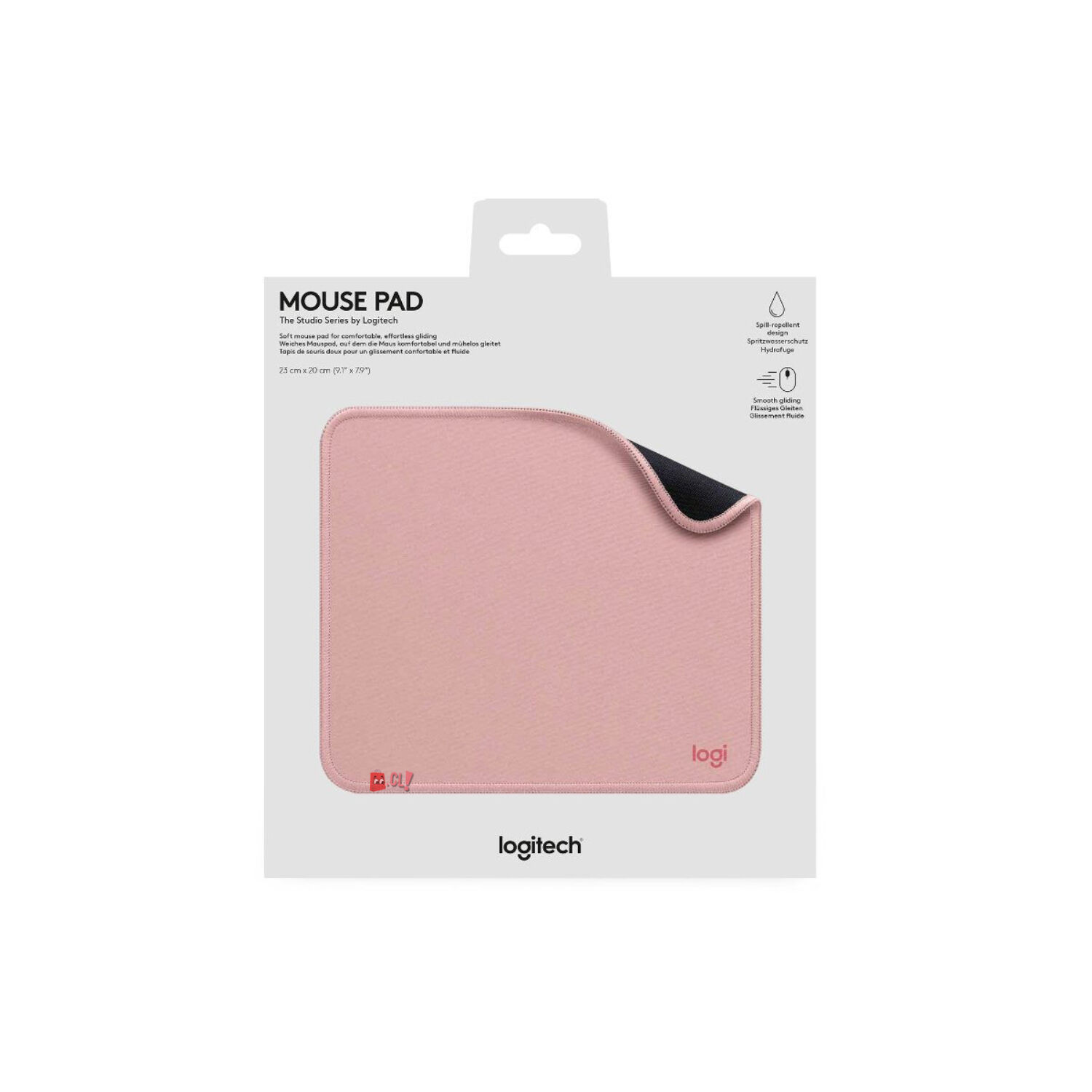 Mouse Pad Rosado Gamer 20x23cms Logitech Studio Series - Ps image number 2.0