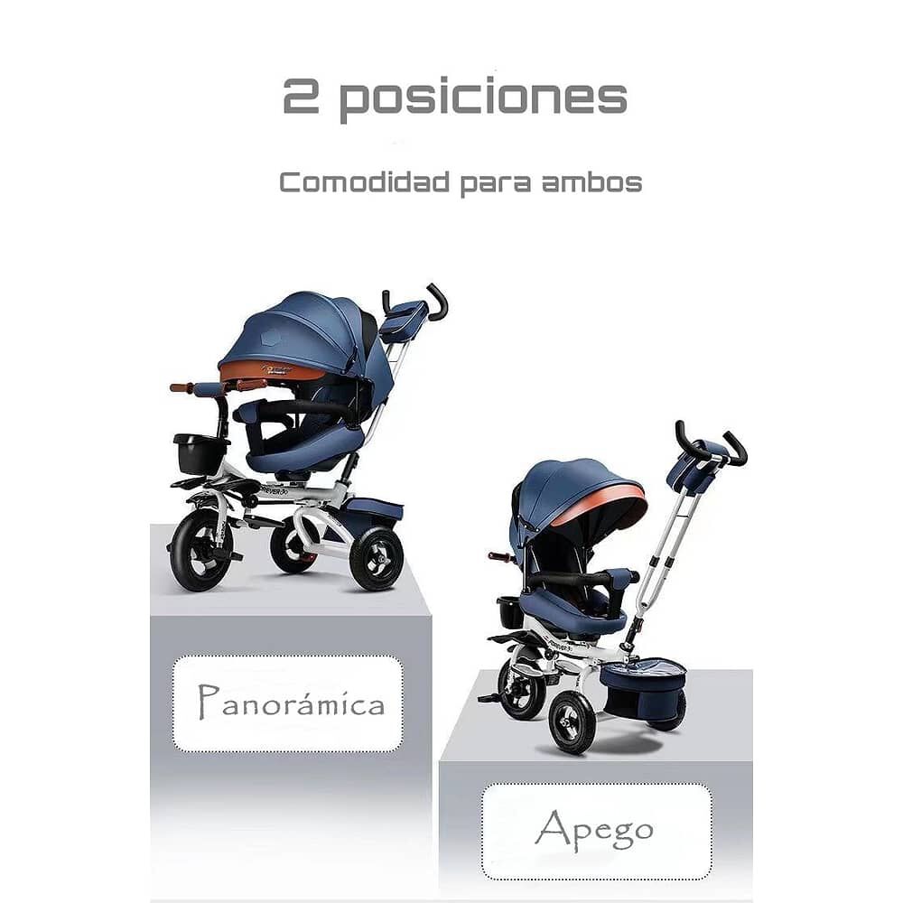 Triciclo Reversible Y Plegable Con Accesorios Gris Lubabycas image number 2.0