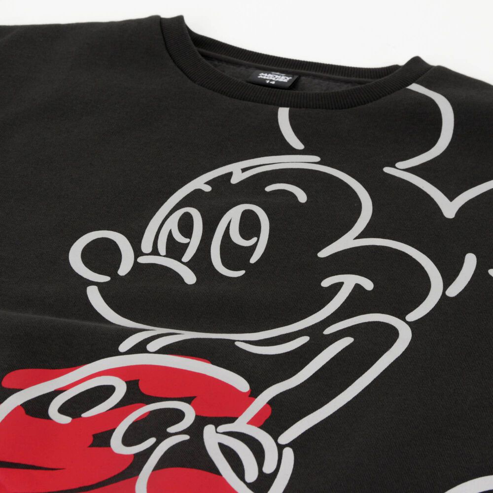 Poler&oacute;n Cerrado Ni&ntilde;a Mickey Lineal Negro Disney image number 2.0