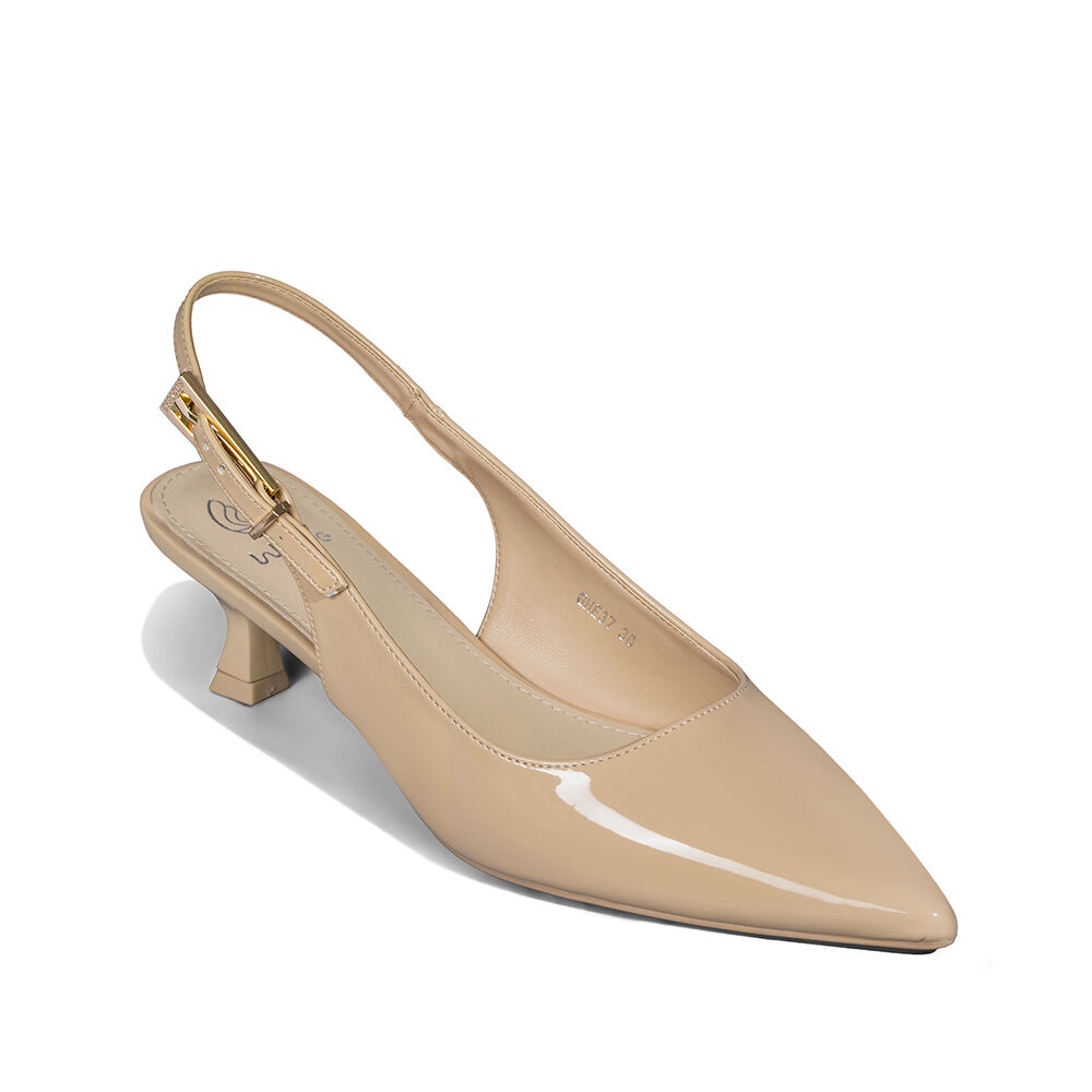 Zapato Taco Talón Abierto Simil Charol Mujer Weide Ghe37 image number 0.0