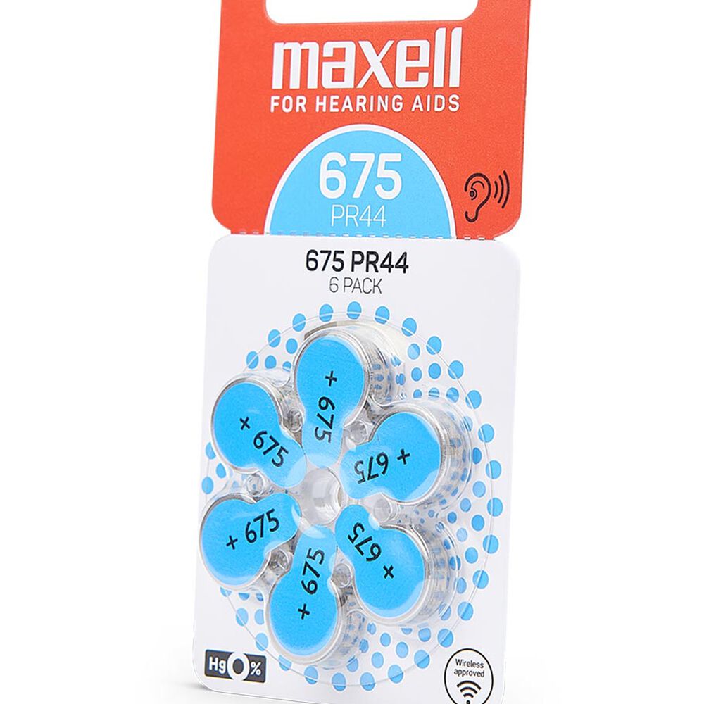 Pilas Para Audífonos Maxell Tamaño 675 Auditivas 6un image number 1.0