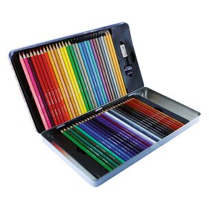 Lapices Hexagonales 58 Colores + Sacapuntas + Goma De Borrar