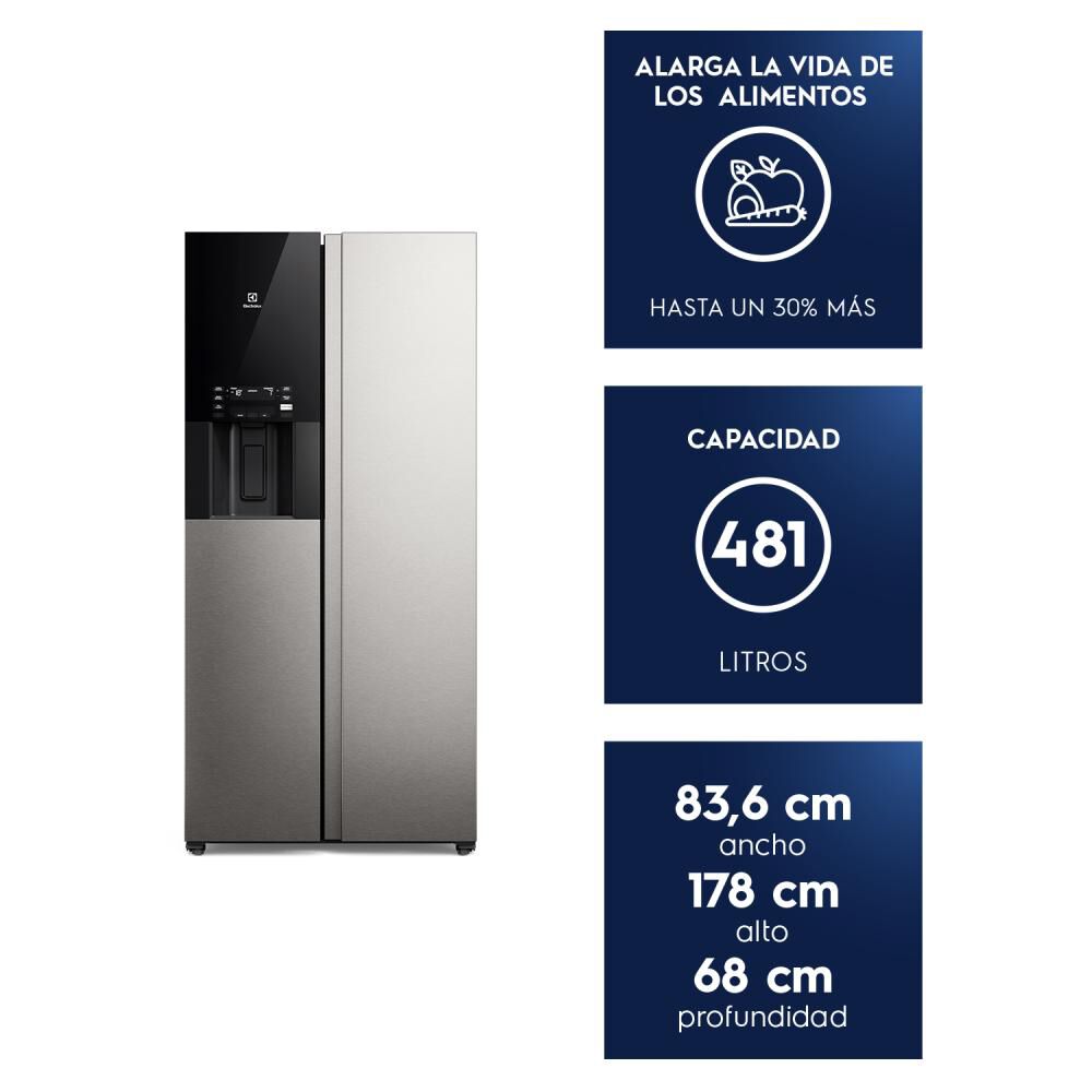 Refrigerador Side By Side Electrolux Es4ws / No Frost / 481 Litros / D image number 8.0