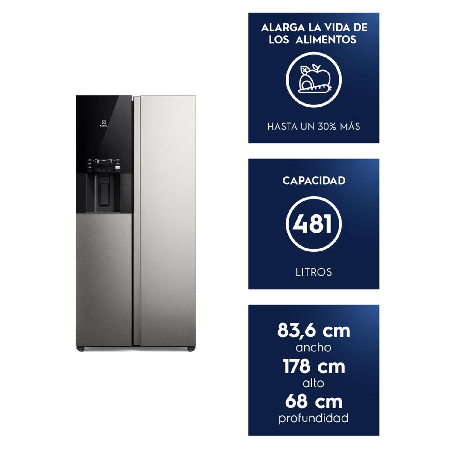Refrigerador Side By Side Electrolux Es4ws / No Frost / 481 Litros / D image number 8.0