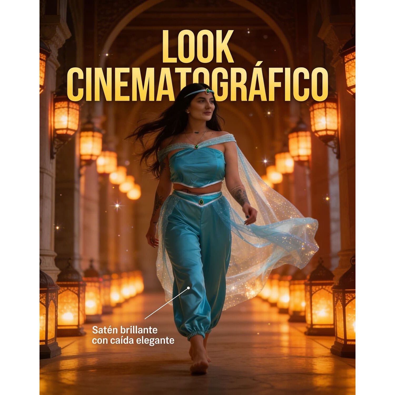 Disfraz Princesa Jasmine Jazmin Aladd&iacute;n Cosplay image number 4.0