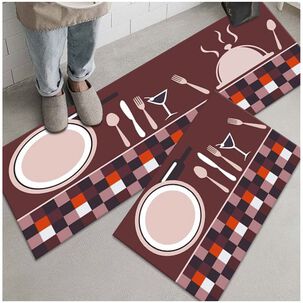 Pack De 02 Alfombra Para Cocina Con Antideslizantes Md09