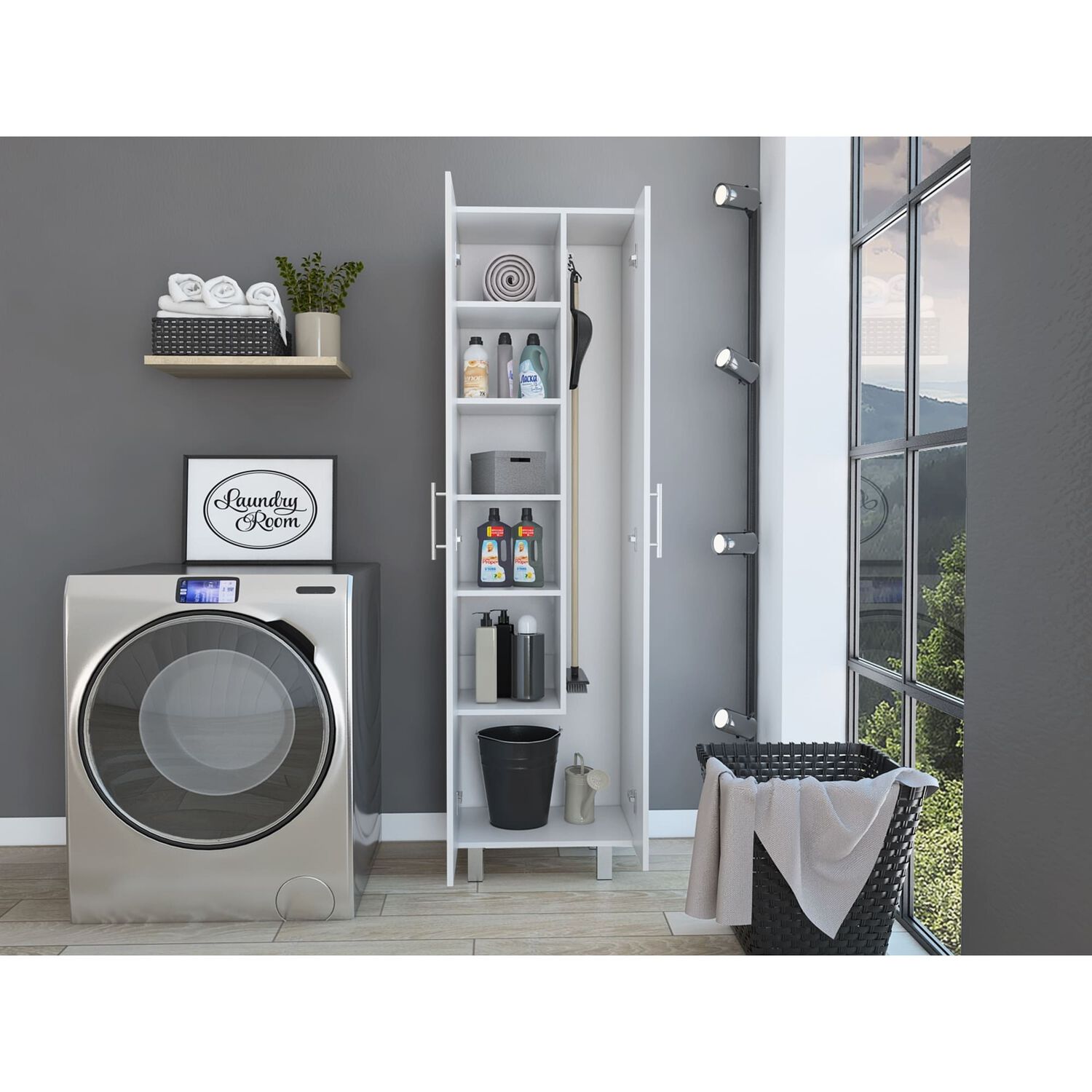 Mueble De Aseo 2 Puertas Fm-016b Blanco image number 8.0