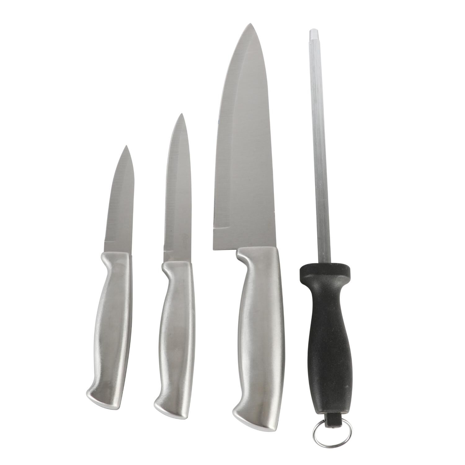 Set Cuchillos Acero Inoxidable Y Afilador Badlwyn 4pcs image number 0.0