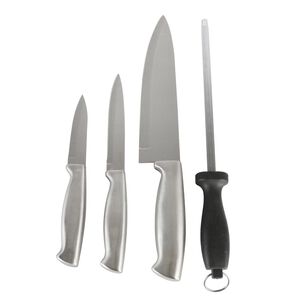 Set Cuchillos Acero Inoxidable Y Afilador Badlwyn 4pcs