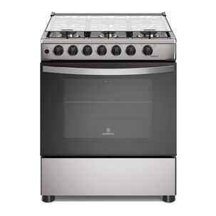 Cocina A Gas 6 Platos Horno Vapor Y Parrillas Alambr&oacute;n Fm6lsc Inox
