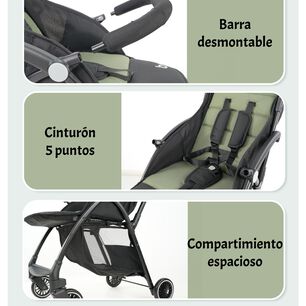 Coche De Paseo &Uacute;ltra Compacto Liviano Viena Verde Lubabycas