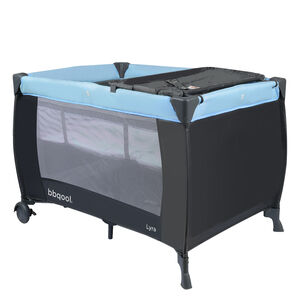 Cuna Playard Lyra Blue + Colchón De Viaje Plegable