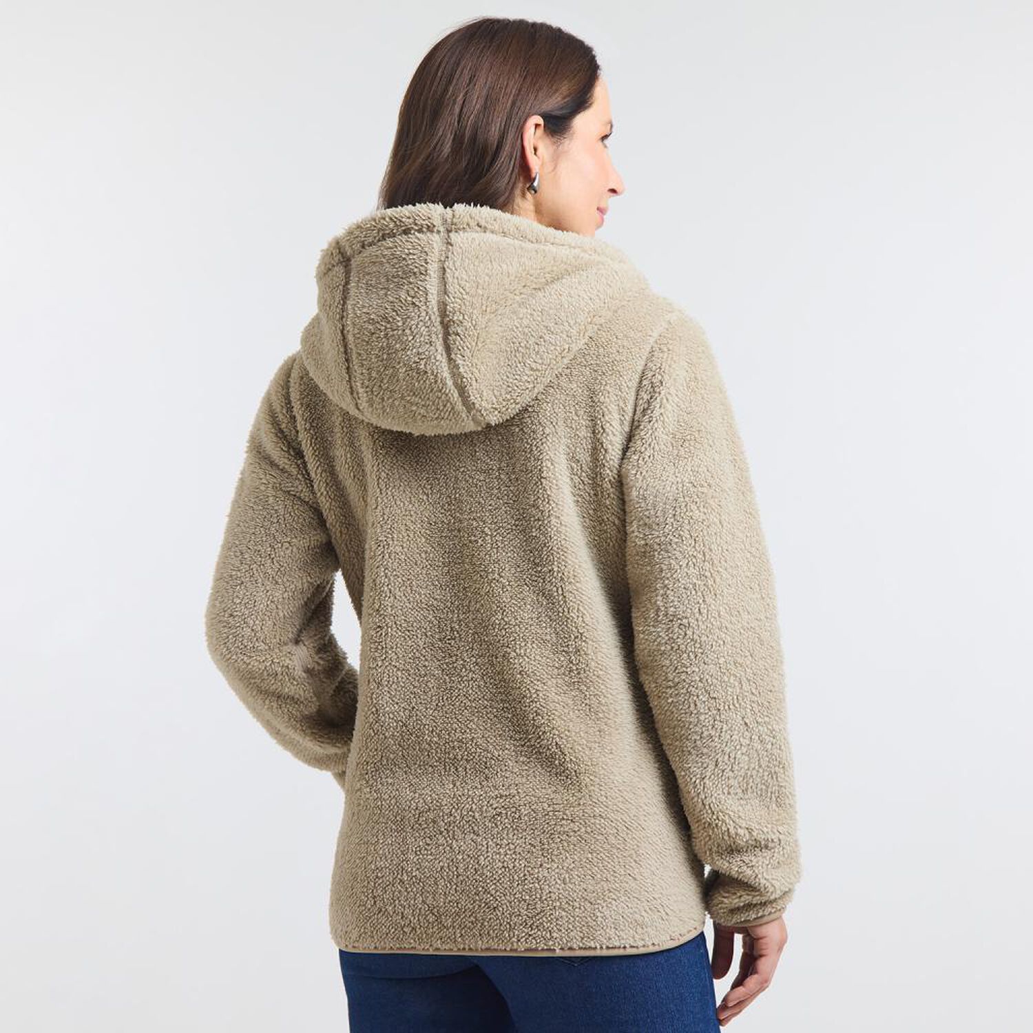 Chaqueta Reversible Regular Cuello Alto Con Capucha Mujer Geeps image number 3.0