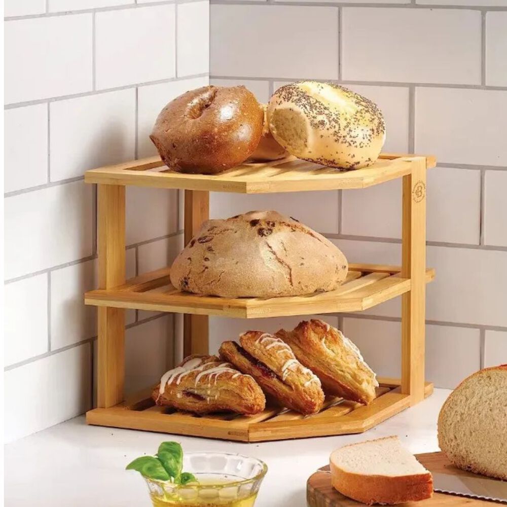 Estante Esquinero De Cocina Bamb&uacute; Organizador 3 Niveles 25x25 image number 2.0