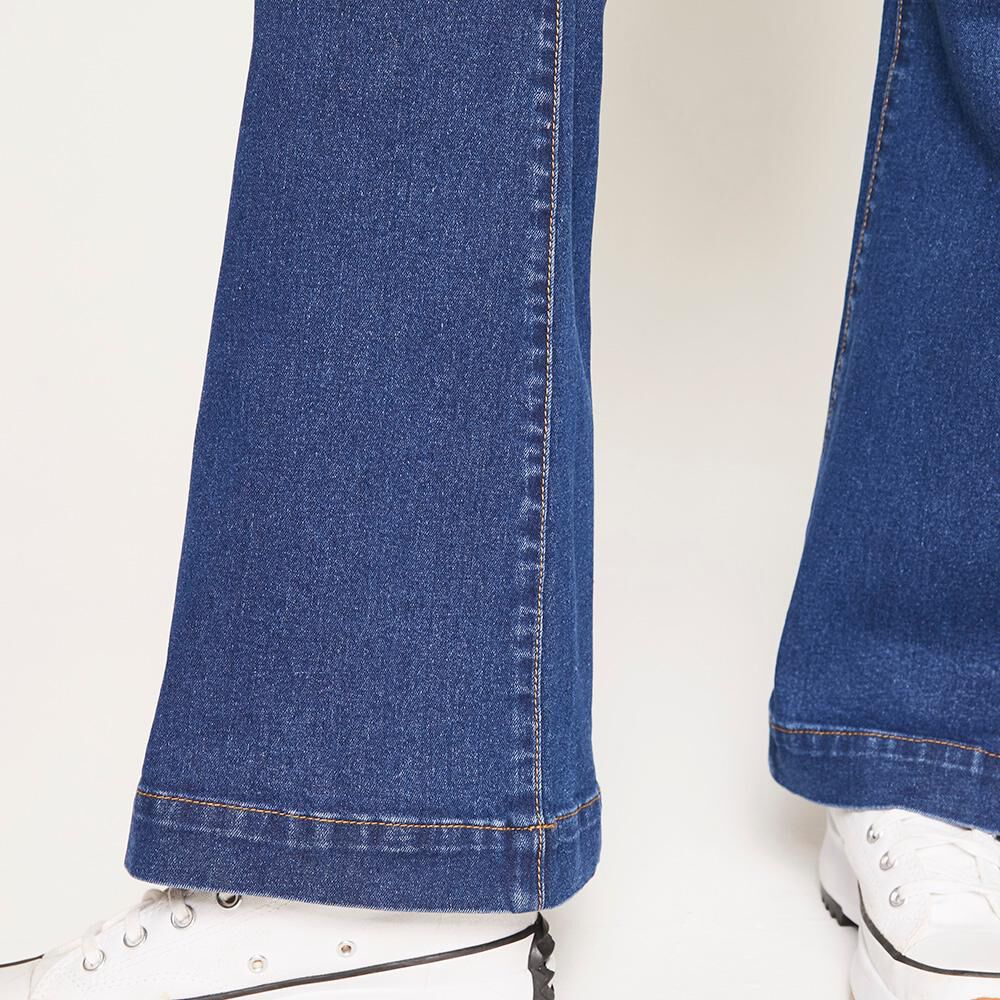 Jeans Con Lazo En Cintura Tiro Alto Flare Mujer Freedom image number 6.0
