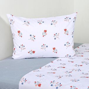 Juego De S&aacute;banas American Family Citrus Azul / 1.5 Plazas / 144 Hilos