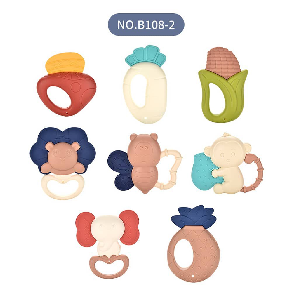 Mordedor De Silicona Rasca Enc&iacute;as Primero Diente Beb&eacute; Pack8 image number 5.0