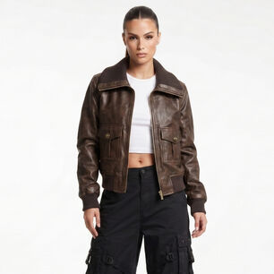DJOE CHAQUETA ECOCUERO BOMBER MUJER PHOEBE
