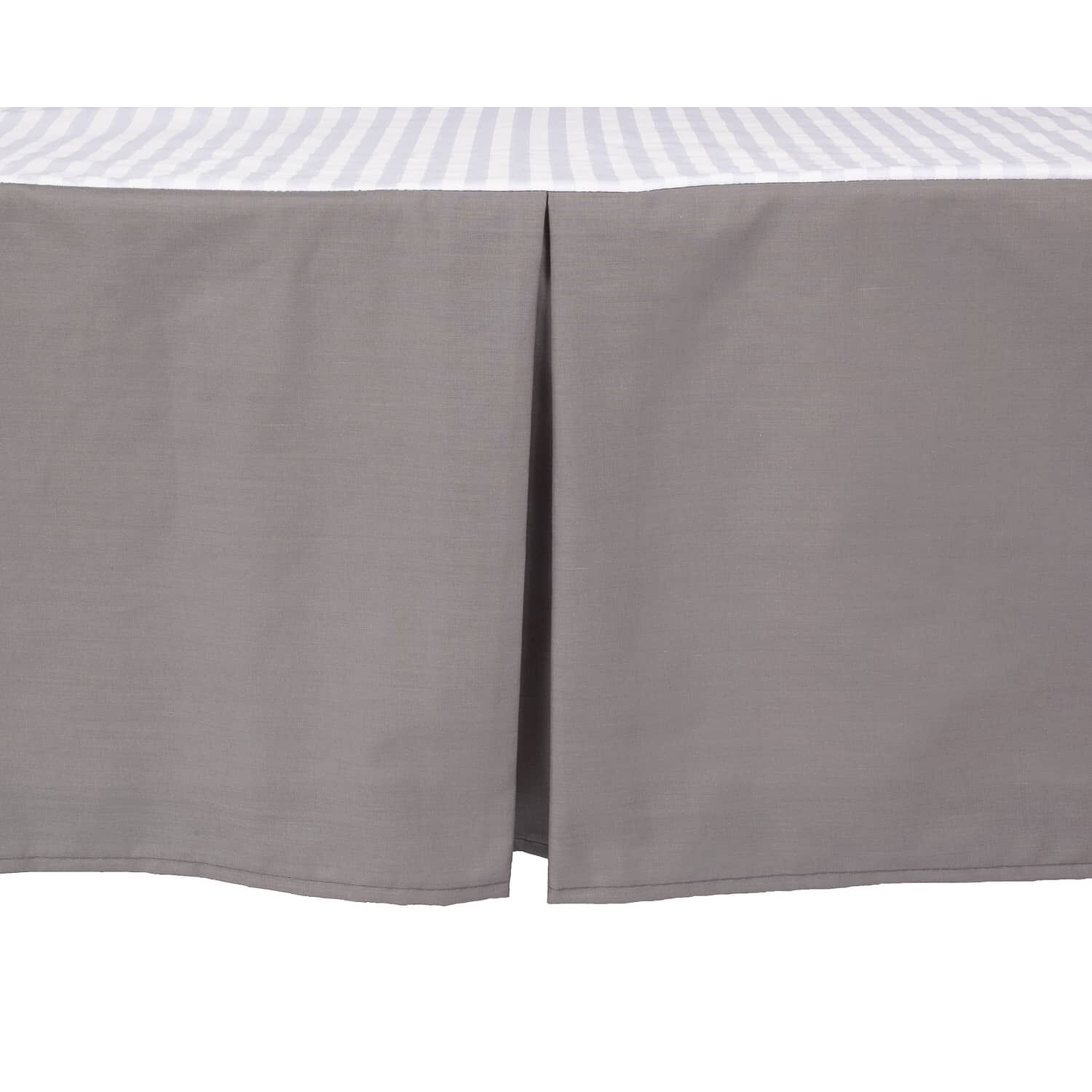 Faldon Unicolor King Color Gris 144 Hilos Arthome image number 1.0