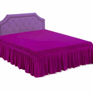 Faldon Para Cama De King Color Morado