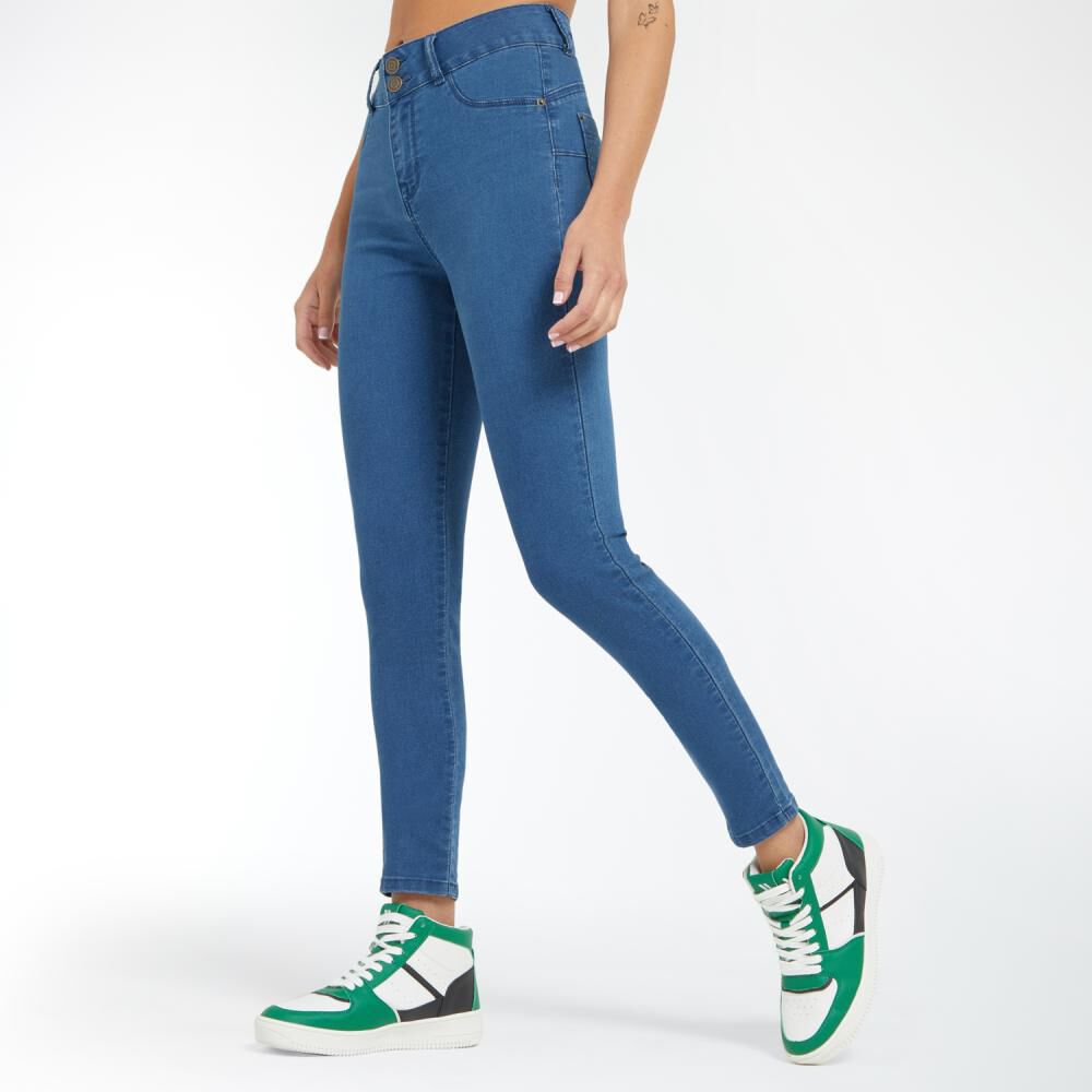 Jeans Tiro Alto Super Skinny Push Up Mujer Freedom image number 2.0