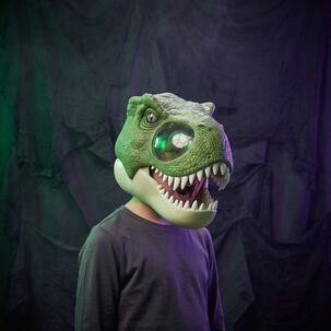 Mascara Infantil De Dinosaurio Rex Ne&oacute;n Luz Y Movimiento