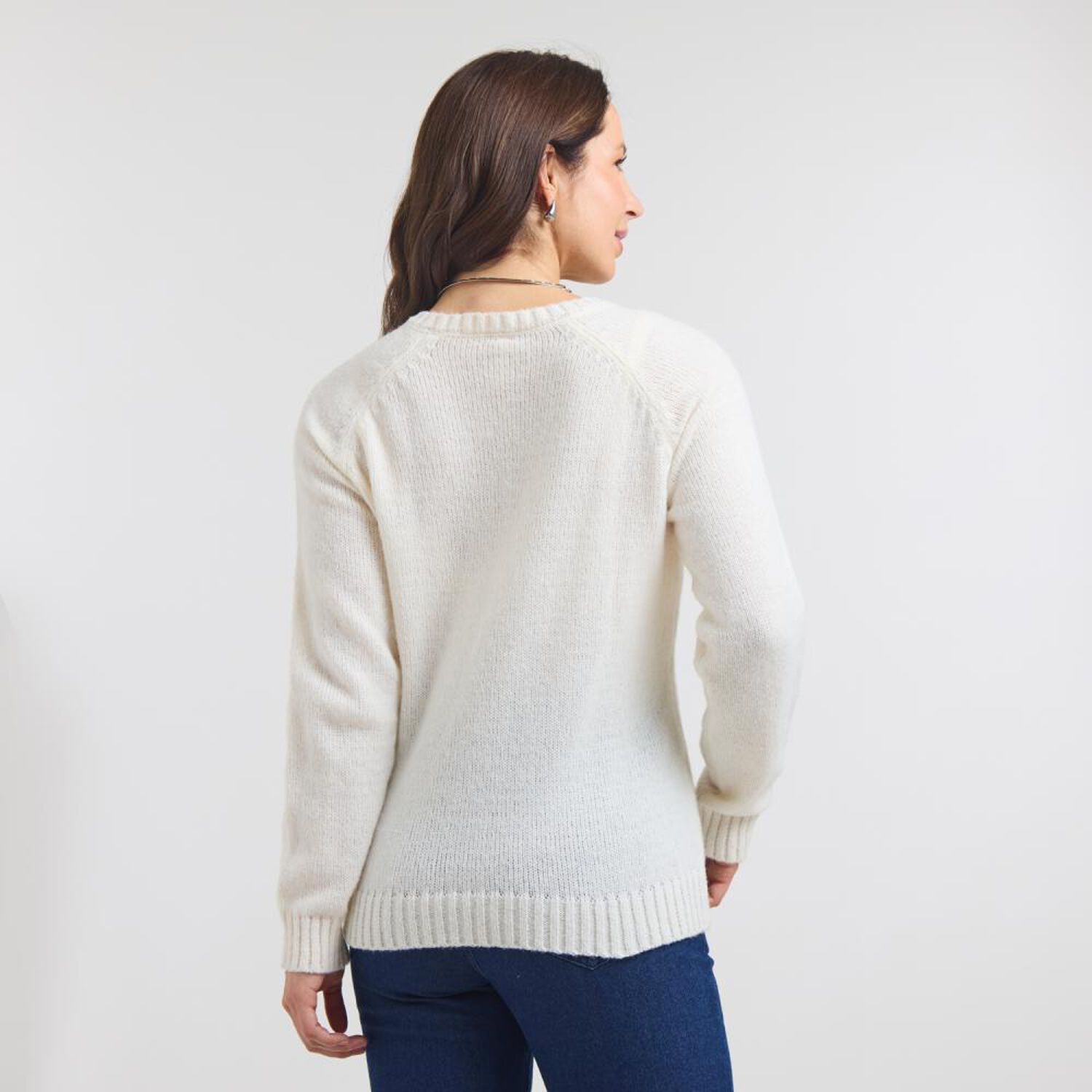 Sweater B&aacute;sico Regular Manga Larga Cuello Alto Mujer Geeps image number 3.0